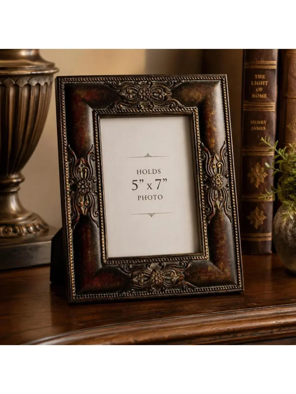Vintage Ornate 5x7 Picture Frame Heavy Duty Decorative Tabletop Frame